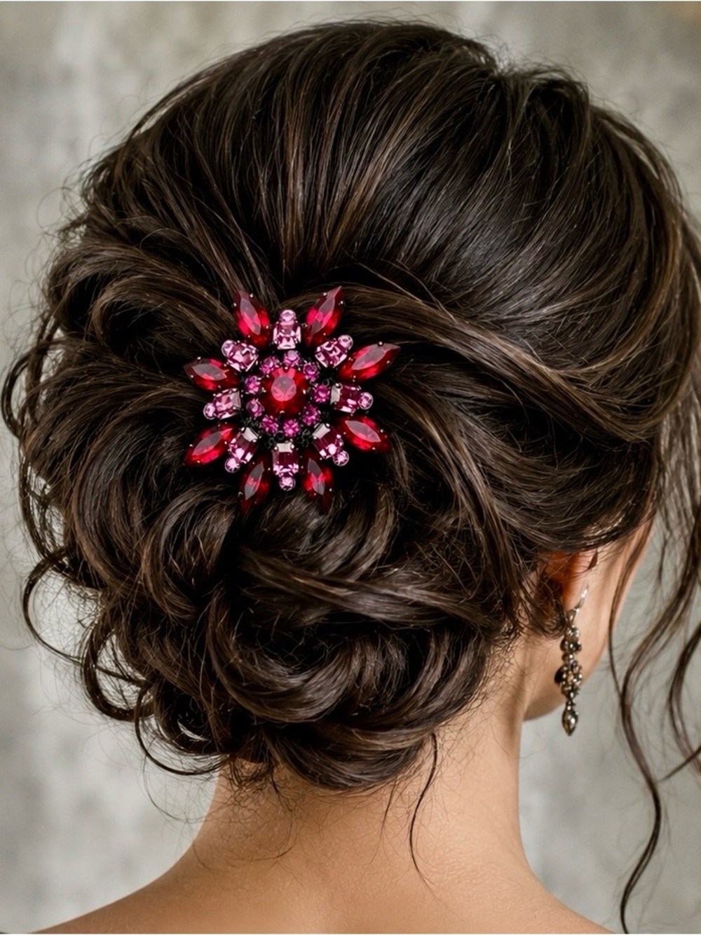 Crystal Floral Hair Comb-Elegant Women’s Hair Accessory